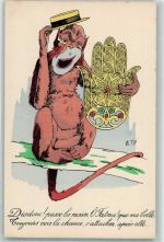 Comique Serie Nr. 11 sign. W. Tip Affe AK A. Noyer Künstlerkarte