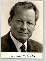 Bundeskanzler Faksimile Unterschrift Brandt, Willy Foto AK