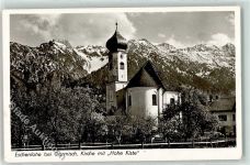 82438 W8116 Eschenlohe , Loisach - Kirche mit Hohe Kiste