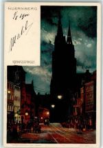 W8500 Nürnberg Königstraße Veltenverlag Nr. 101 AK Mutter, K. 1900 Lithographie / Mondschein