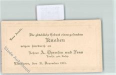 25335 W2200 Elmshorn Prägedruck Die glückliche Geburt eines gesunden Knaben