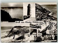 18565 O2346 Kloster , Hiddensee - Steilufer Leutturm Gerhart-Hauptmann-Haus Dünen