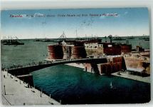 74100 Taranto - Ponte Girevole chluso Flotta Navale col Gran Pavese a Mar Grande