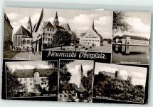 92318 W8430 Neumarkt , Oberpf - Mädchenmittelschule Pfarkirche Rathaus Gräfl. Schloß