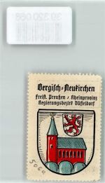 51371 W5090 Bergisch Neukirchen Vignette Wappen Roter Löwe Rote Kapelle Kaffee Hag