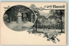 01737 O8223 Tharandt - Denkmal Heinrich Cotta Grab Blumen Gruss