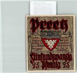 24211 W2308 Preetz , Holst Geldschein Notgeld 25 Pfennig Wanderer