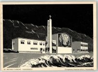 Hammerfest - St. Mochael`s Kirche bei Nacht