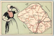4331 Middelburg KEINE AK Tracht Landkarte
