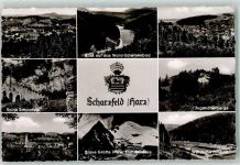 37412 W3429 Scharzfeld - Ruine Scharzfels Blaue Grotte Waldschwimmbad Jugendherberge