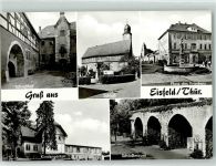 98673 O6120 Eisfeld - Schloßhof Kindergarten Platz des Friedens Schlossmauer