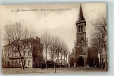 71100 Chalon-sur-Saone - Eglise St. Cosme et Ecole de l`Est