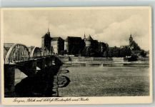 04860 O7290 Torgau 1941 - Elbbrücke mit Schloss Hartenfels und Kirche