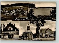 08309 O9404 Carlsfeld , Erzgeb Foto AK Talsperre Weiterswiese und Gasthaus FDGB-Erholungsheim Kirche