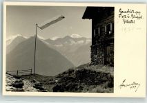 Gamshütte Gebrauchsspuren Foto Hruschka Foto-AK Hüttenstempel