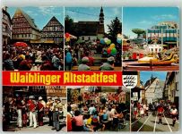 71332 W7050 Waiblingen , Rems - Altstadtfest Nikolauskirche Kirmes