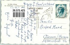 Monaco 1958 Foto AK Schloss Auto Oldtimer