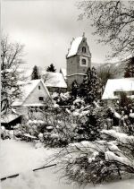 73252 W7311 Oberlenningen Winter St. Martinskirche im Schnee