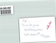 74889 W6920 Sinsheim , Elsenz FOTO KEINE AK Foto Original aus Archiv eines Ansichtskartenverlags Hochhäuser Ort handschriftlich