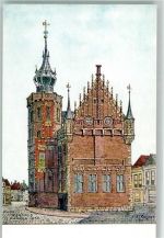 8261 Kampen Künstlerkarte sign. Reijer Rathaus