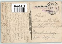 10000 Troyes - Feldgottesdienst Uniform Kirche Feldpost WK I 7.Reserve-Div. Ort lt. Recherche
