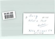 56843 W5581 Burg Mosel FOTO KEINE AK Hotel zur Post Ort handschriftlich Foto Orginal aus Archiv eines Ansichtskartenverlags