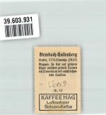 98587 O6081 Steinbach-Hallenberg Vignette Wappen Kaffee Hag Nr. 53