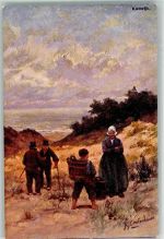 Katwijk aan Zee Tracht Holzschuhe Serie W. 6. dessins Gerstenhauer, J. G. Künstlerkarte