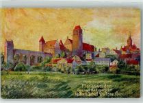 Marienwerder Kwidzyn Lithographie / Künstlerkarte Dom Amtsgericht