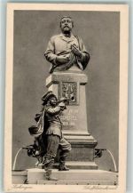 W7880 Bad Säckingen Denkmal Trompeter Statue Victor v. Scheffel 1913 Gebrauchsspuren