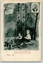 Komponist Humperdinek Kinder Seyd Nr.3748 Szene III Hänsel und Gretel Lithographie