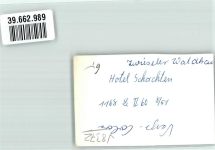 94227 W8372 Zwieslerwaldhaus Gebrauchsspuren Hotel Schachten FOTO KEINE AK Ort handschriftlich