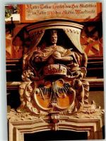 96231 W8623 Staffelstein , Oberfr - Denkmal Adam Riese am Rathaus Kaiser Lothar II