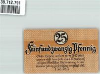 59174 W4708 Kamen , Westf 1920 Notgeldschein 25 Pfennig Nr. 153383