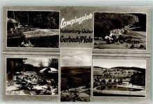 67813 W6761 Gerbach , Pfalz Foto AK Campingplatz Gasthaus Schwimmbad Kahlenberg-Weiher