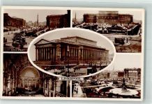 Liverpool 1933 Foto AK St. Georges Hall William Brown Street Denkmal
