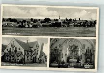 95692 W8591 Konnersreuth , Oberpf 1953 Foto AK Kirche innen Haus der Therese Neumann