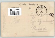 Ypres Ypern / Ieper 1921 Foto AK Ruinen Tuchhallen Briefmarke Bldseite