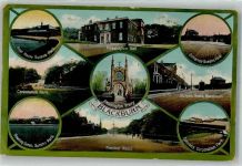 Blackburn 1911 Foto AK Pleasington Hall Queens oark Boath House Kanonen Preston Road