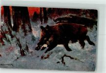 Wildschwein Künstlerkarte