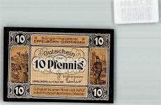 66571 W6686 Eppelborn 1921 Notgeldschein 10 Pfennig Gutschein Kaisereiche