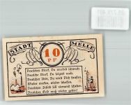 49324 W4520 Melle , Wiehengeb 1921 Notgeldschein 10 Pf. Gutschein Kartoffelnot