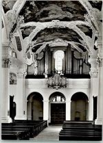 W7792 Beuron Erzabtei Inneres der Kirche Drehorgel Foto AK