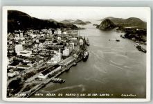 Vitoria 1966 Foto AK Fliegeraufnahme Hafen