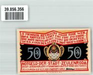 07937 O6570 Zeulenroda 1921 Notgeldschein 50 Pfennig Kirche von Leitlitz