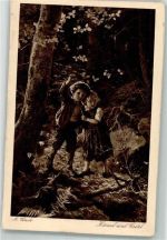 sign. Wunsch M. Bildkarte Hänsel und Gretel KEINE AK