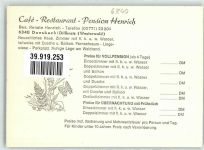 35683 W6340 Donsbach KEINE AK Cafe Pension Henrich Werbung