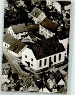 61191 W6365 Ober-Rosbach , Kr Friedberg, Hess Foto AK Fliegeraufnahme Ev. Kirche Ev. Jugendheim