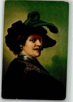 Rembrandt als Offizier sign. Rembrandt Verlag Stengel Nr.29126 Maler Künstlerkarte