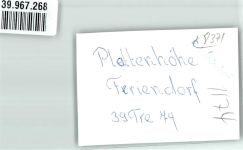 94269 W8371 Rinchnach FOTO KEINE AK Pension Plattenhöhe Ort handschriftlich